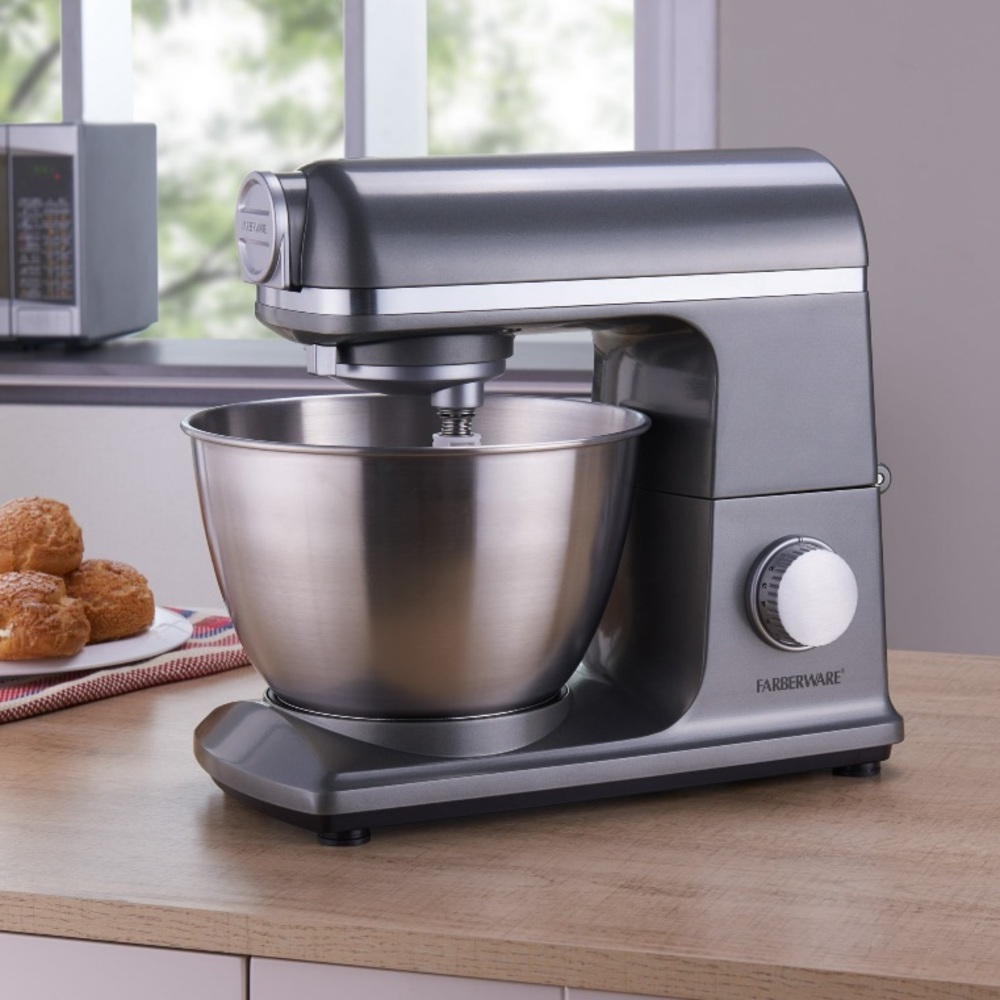 Farberware 6 speed 4.7 Quart Gun Metal Professional Stand Mixer